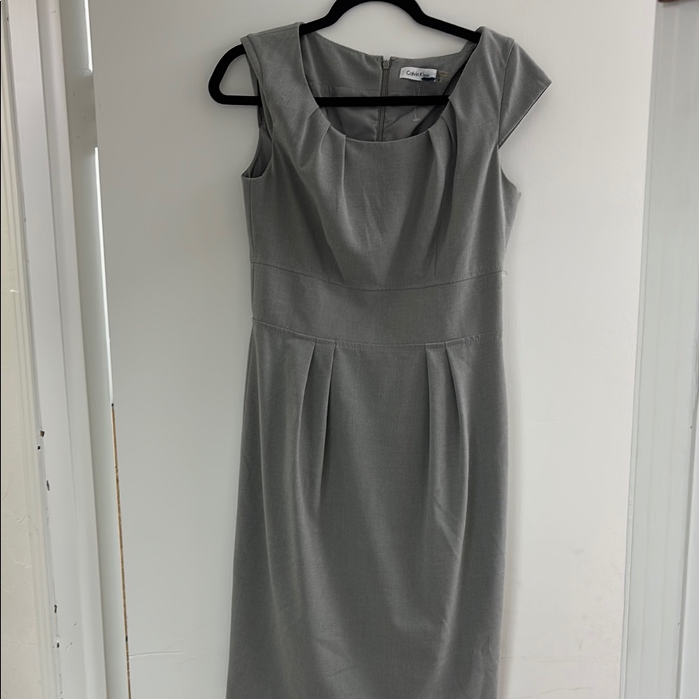 Calvin Klein Gray Sleeveless Dress -NWOT